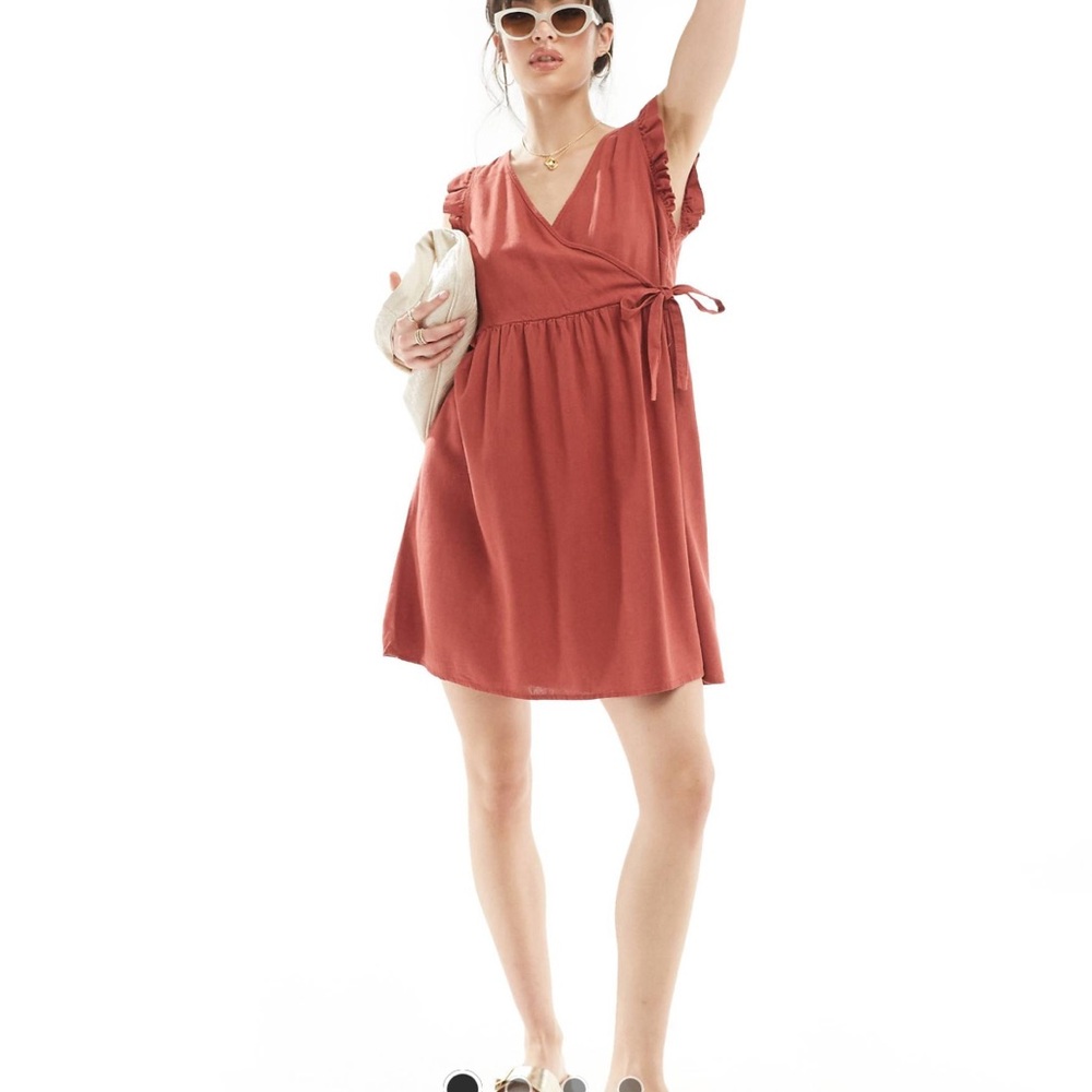 ASOS Vero Moda mini dress with wrap front